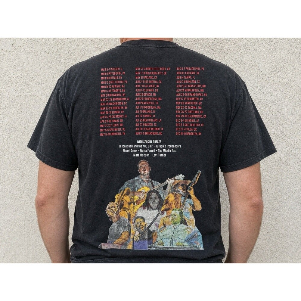 Zach Bryan The Quittin Time Tour 2024 Black Concert T-Shirt Medium Country Rare